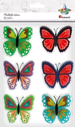 Naklejki samoprzylepne żelowe motyle 6szt #2
