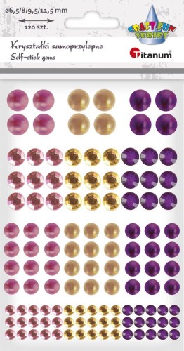Kryształki perełki samoprzylepne mix 120szt. #1