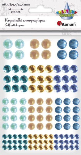 Kryształki perełki samoprzylepne mix 120szt. #1