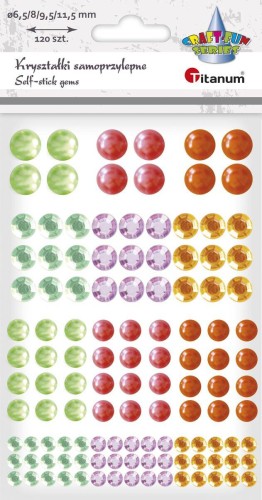 Kryształki perełki samoprzylepne mix 120szt. #1