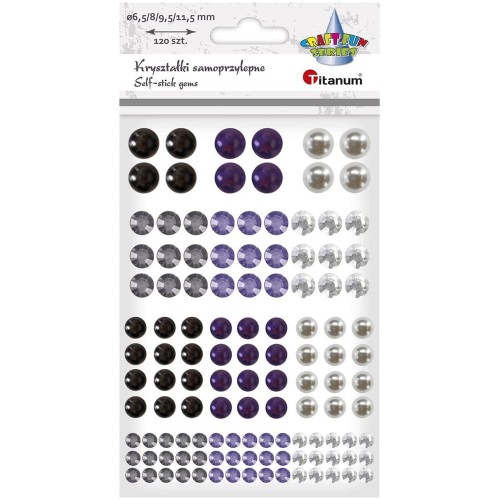 Kryształki perełki samoprzylepne mix 120szt. #1
