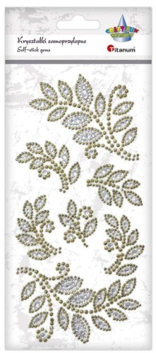 Kryształki samoprzylepne łodygi z liśćmi 7szt #1