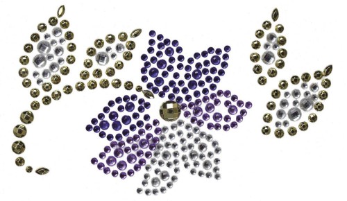 Kryształki samoprzylepne kwiaty 12szt. #2