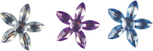 Kryształki samoprzylepne kwiaty mix 25szt. mix kolorów #2