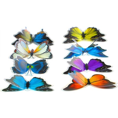 Naklejki foliowe 3D Motyle mix 8szt #2