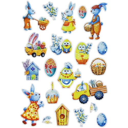Naklejki wielkanocne mix 21szt #1