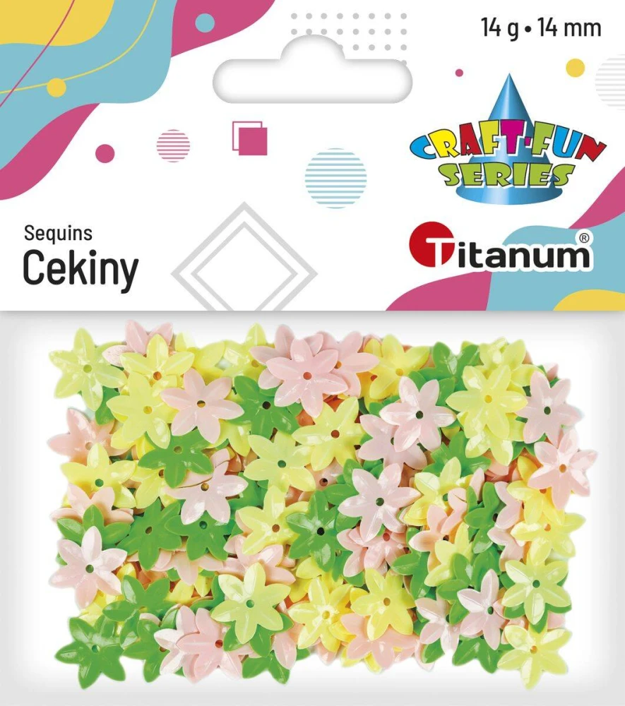 Cekiny kwiaty 14g kolory pastelowe #1