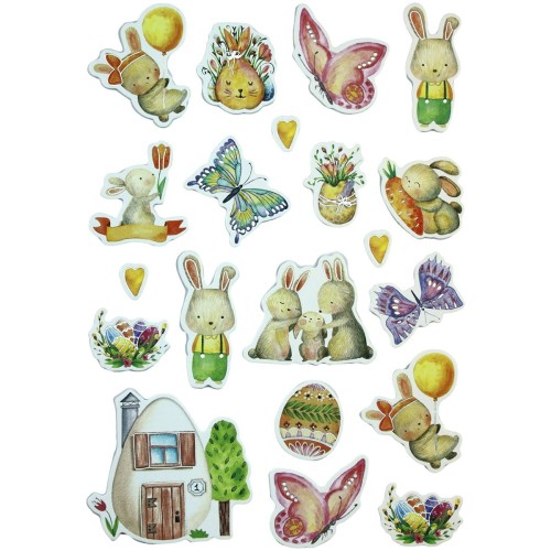 Naklejki wielkanocne mix 20szt #1