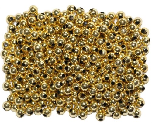 Koraliki plastikowe do nawlekania 5mm - Złote #1