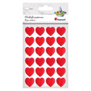 Naklejki papierowe serca mix 240szt czerwone #2