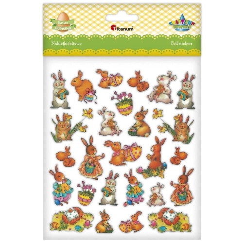 Naklejki wielkanocne zajączki mix 26szt #2