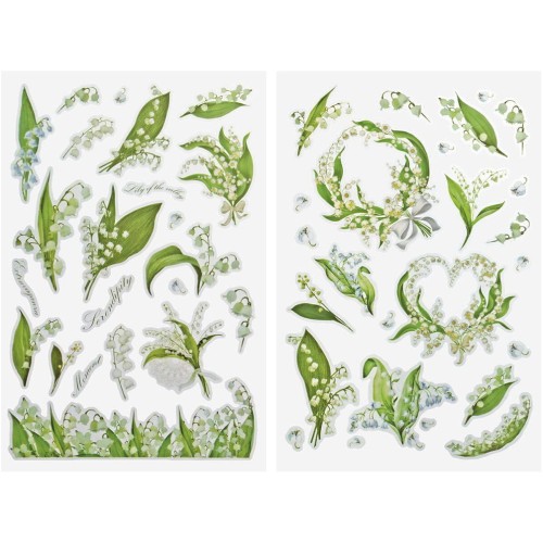 Naklejki transferowe wiosenne konwalie mix #1