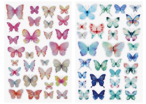 Naklejki transferowe motylki mix wzorów #1