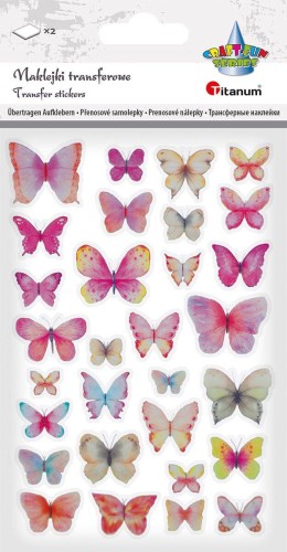 Naklejki transferowe motylki mix wzorów #2