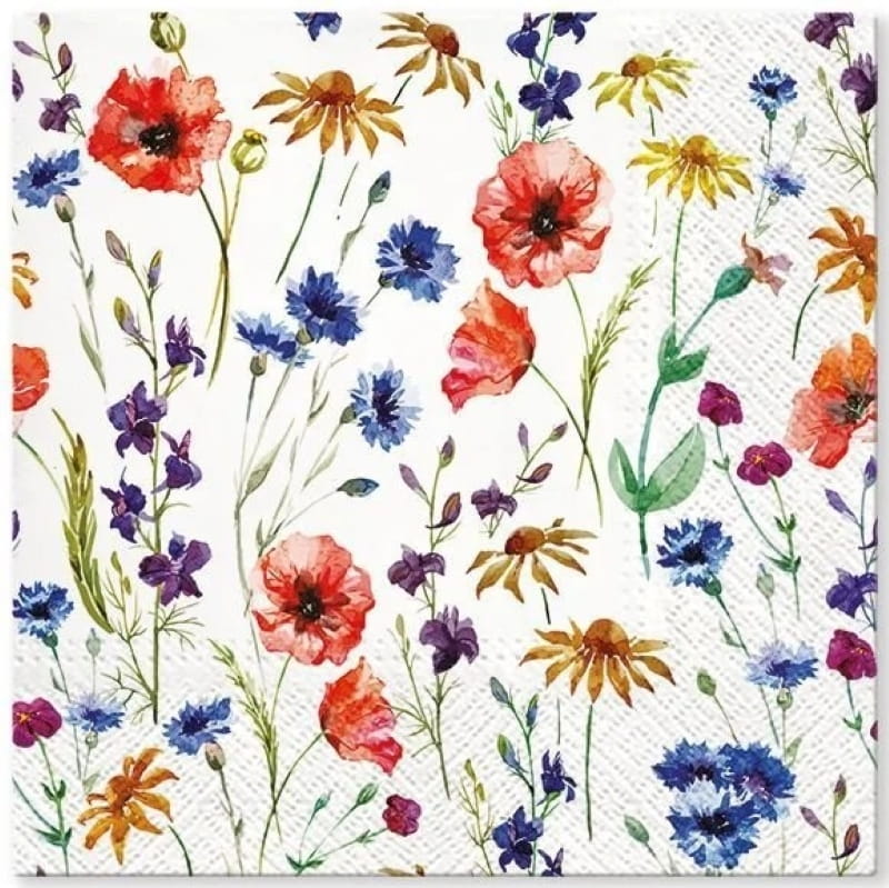 Serwetka do Decoupage 33x33cm - Field flowers #1