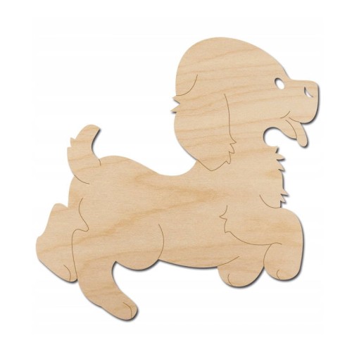 Drewniana podkładka pod kubek 10cm - pies  #1