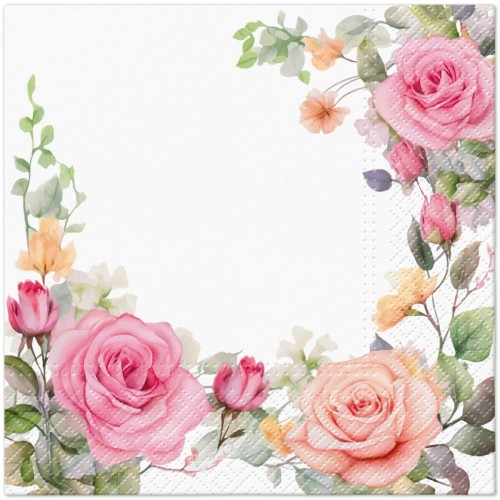 Serwetka do Decoupage 33x33cm - Gentle Bloom #1