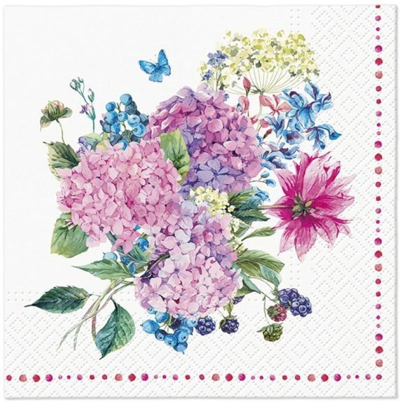 Serwetka do Decoupage 33x33cm - Hydrangea Bouquet #1