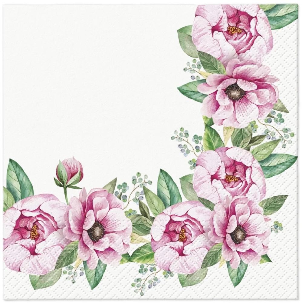 Serwetka do Decoupage 33x33cm - Floral Border #1