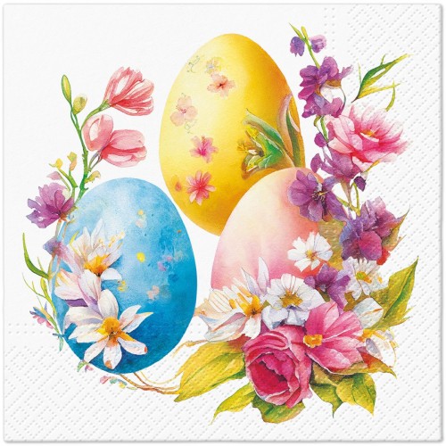 Serwetka do Decoupage 33x33cm - Egg Bouquet #1