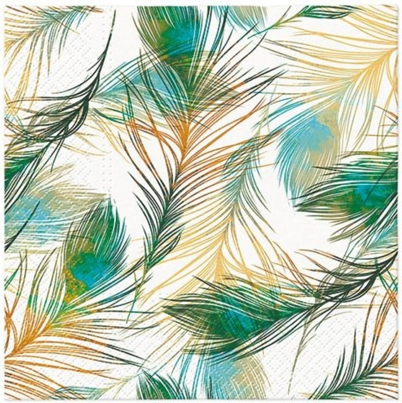 Serwetka do Decoupage 33x33cm - Feather composition #1