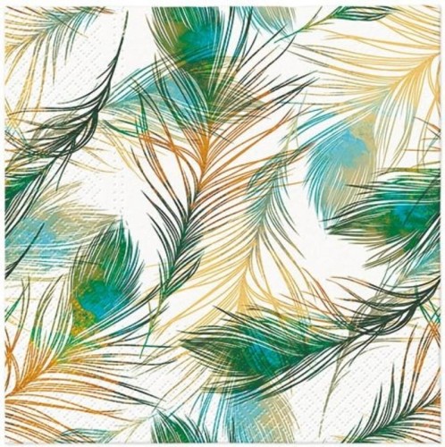 Serwetka do Decoupage 33x33cm - Feather composition #1