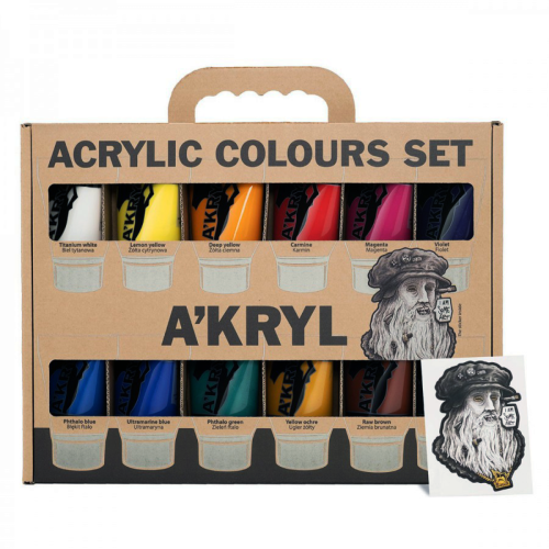 Farby akrylowe Renesans 100ml - Zestaw 12 kolorów #1