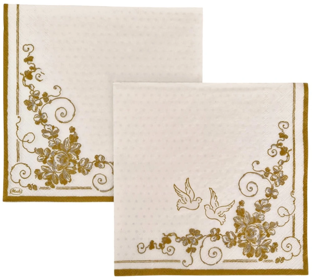 Serwetka do Decoupage 33x33cm - Złoty ornament #1