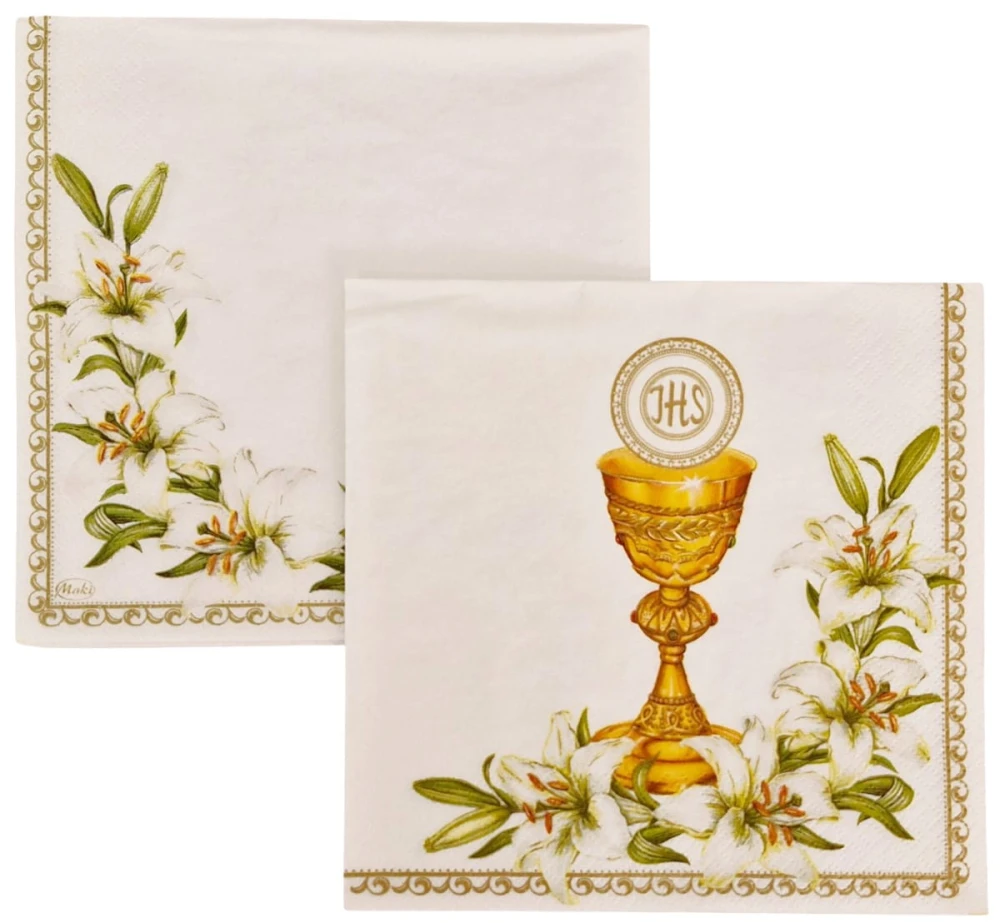 Serwetka do Decoupage 33x33cm - Kielich IHS #1