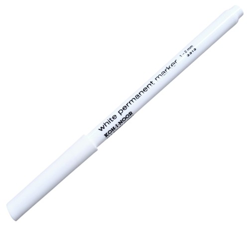 Marker permanentny biały 1-2mm #1