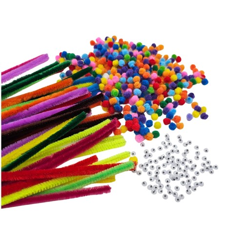 Druciki kreatywne z pomponami - Loveart - mix kolorów #2