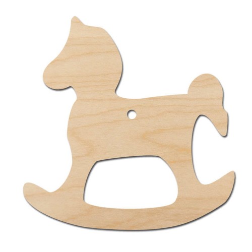 Drewniana ozdoba zawieszka Koń na biegunach Decor #1