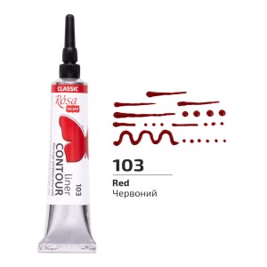Farba akrylowa konturowa Rosa Talent 20ml Czerwona #2