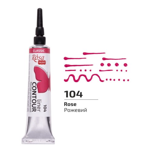 Farba akrylowa konturowa Rosa Talent 20ml Różowa #2
