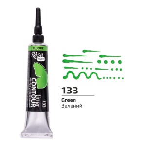 Farba akrylowa konturowa Rosa Talent 20ml Fluorescencyjna Zielona #2