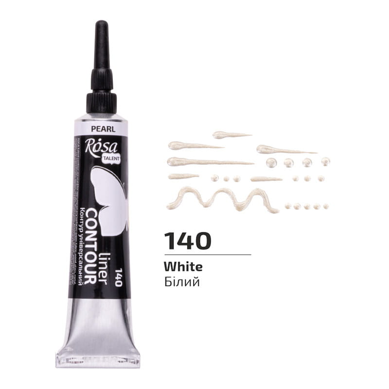 Farba akrylowa konturowa Rosa Talent 20ml Perłowa Biała #2