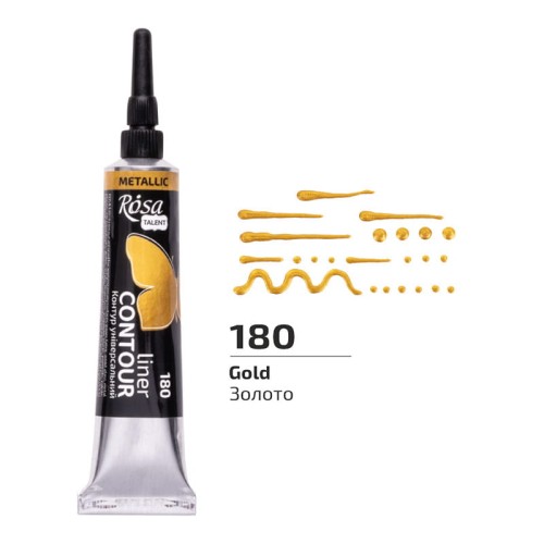 Farba akrylowa konturowa Rosa Talent 20ml Metaliczna Złota #2