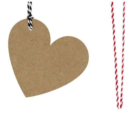 Zawieszki do prezentów na butelkę serca 6szt #2