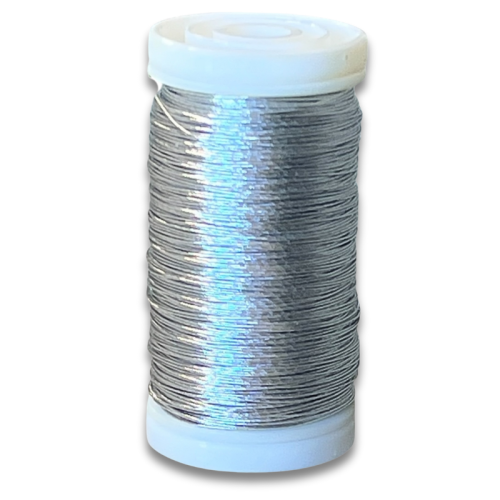 Drut florystyczny PET srebrny 0,3mm 75g – do dekoracji i rękodzieła #1