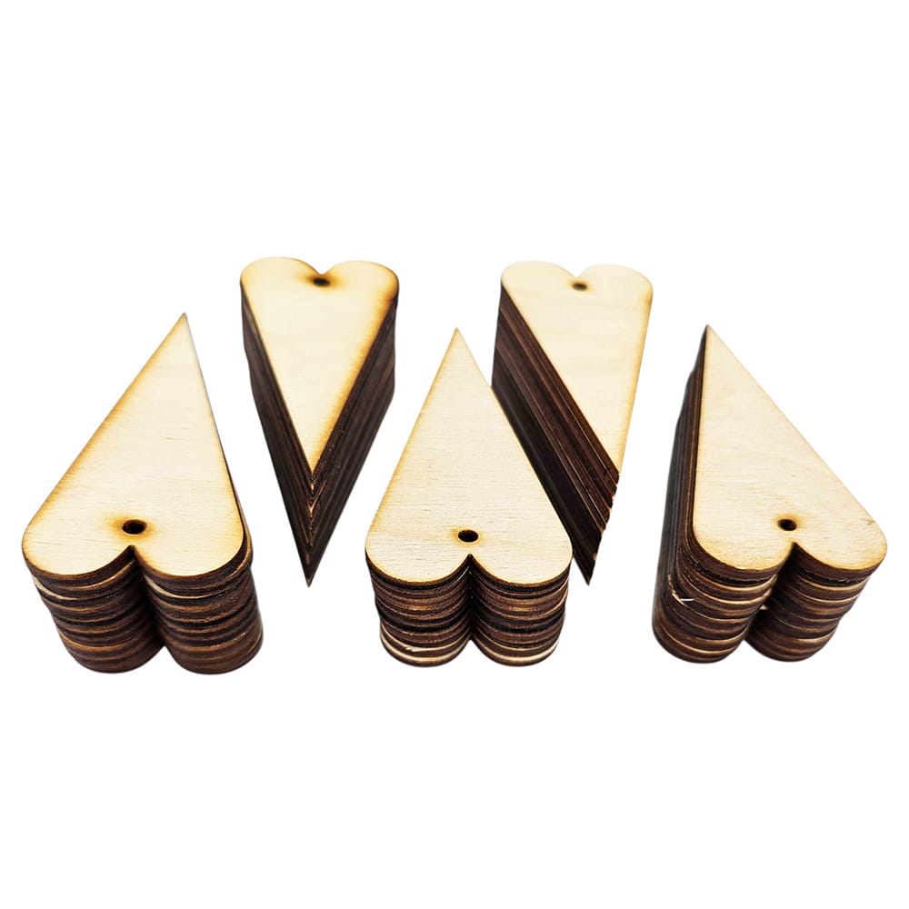 Drewniane serca ze sklejki do malowania i ozdabiania - 50 sztuk #2