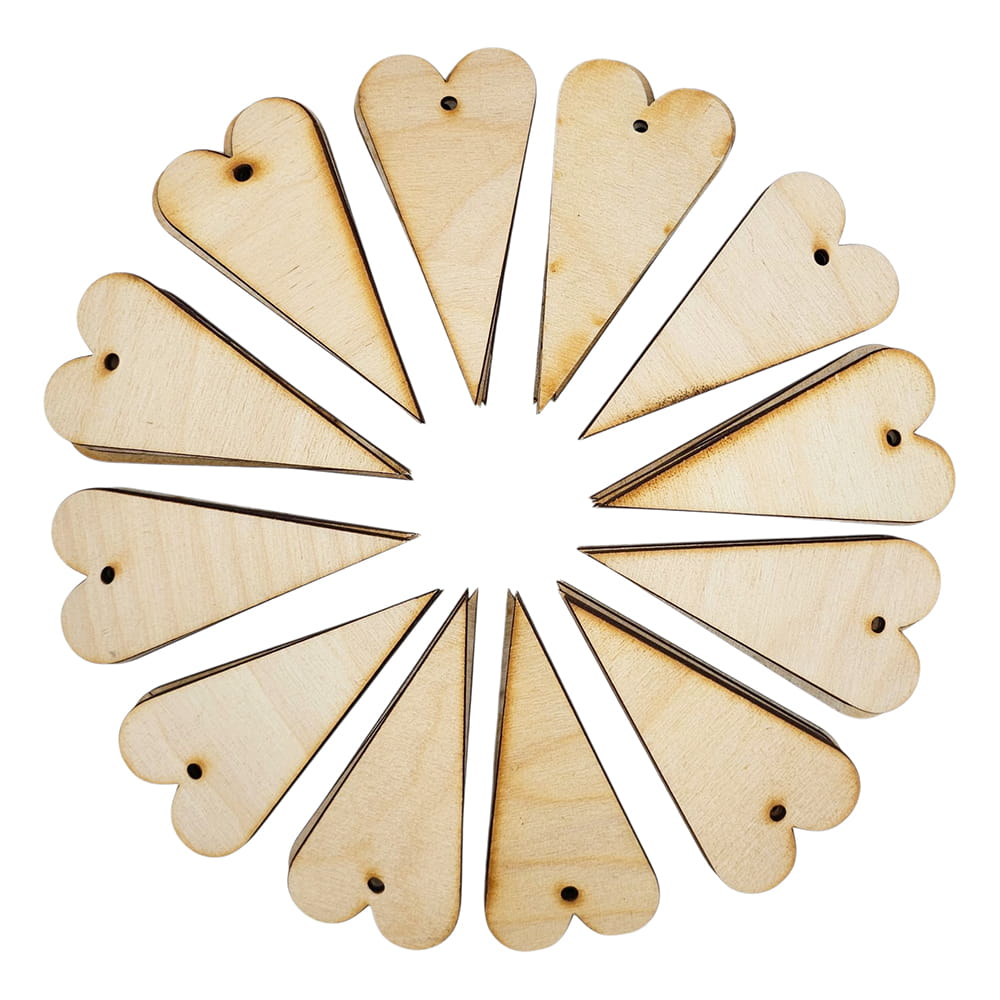 Drewniane serca ze sklejki do malowania i ozdabiania - 50 sztuk #3