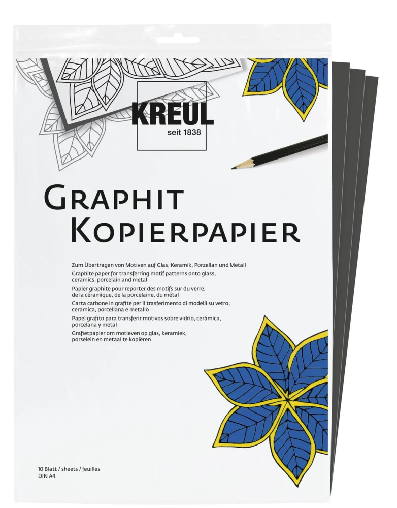 Grafitowy papier kopiujący na szkle i porcelanie - kalka A4 #1