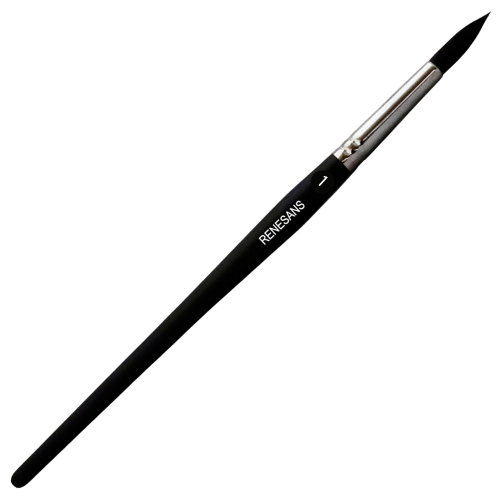 Pędzel do farb akwarelowych okrągły Renesans - nr. 1 #1