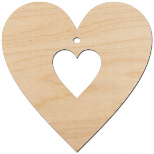Drewniana ozdoba zawieszka - Serce 2 Decor #1