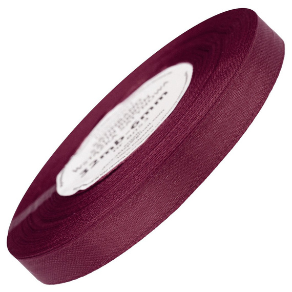 Wstążka satynowa bordowa 12mm - 32mb
