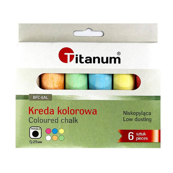Kreda chodnikowa kolorowa 6 sztuk