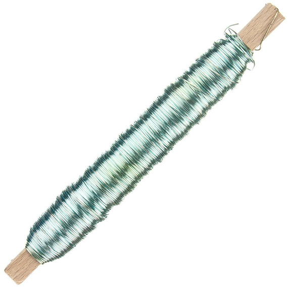 Drut florystyczny na patyku - Ice Blue 0,5mm 100g