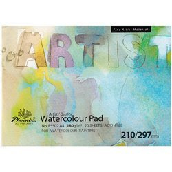 Blok do farb akwarelowych Watercolour Pad Phoenix 180 g - A4, 20 arkuszy ecru