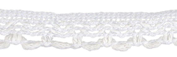 Koronka bawełniana biała 12mm x 3m