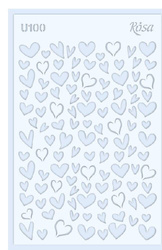 Szablon plastikowy 13x20cm Rosa Talent U100 Serduszka